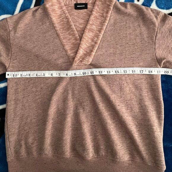 Monrow Neps Shawl Collar Pullover Sweatshirt - Picture 7 of 7